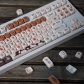 Chocolate Coffee 104+32 MOA Profile Keycap Set Cherry MX PBT Dye-subbed for Keyboard